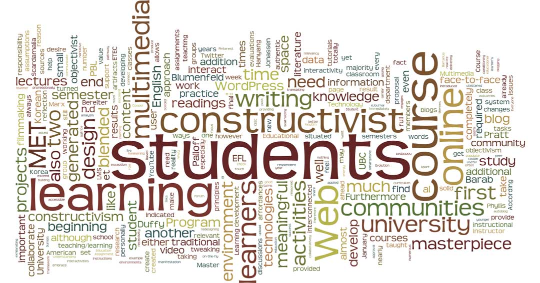 The word cloud, based on the essay, is linked to a pdf version of it: